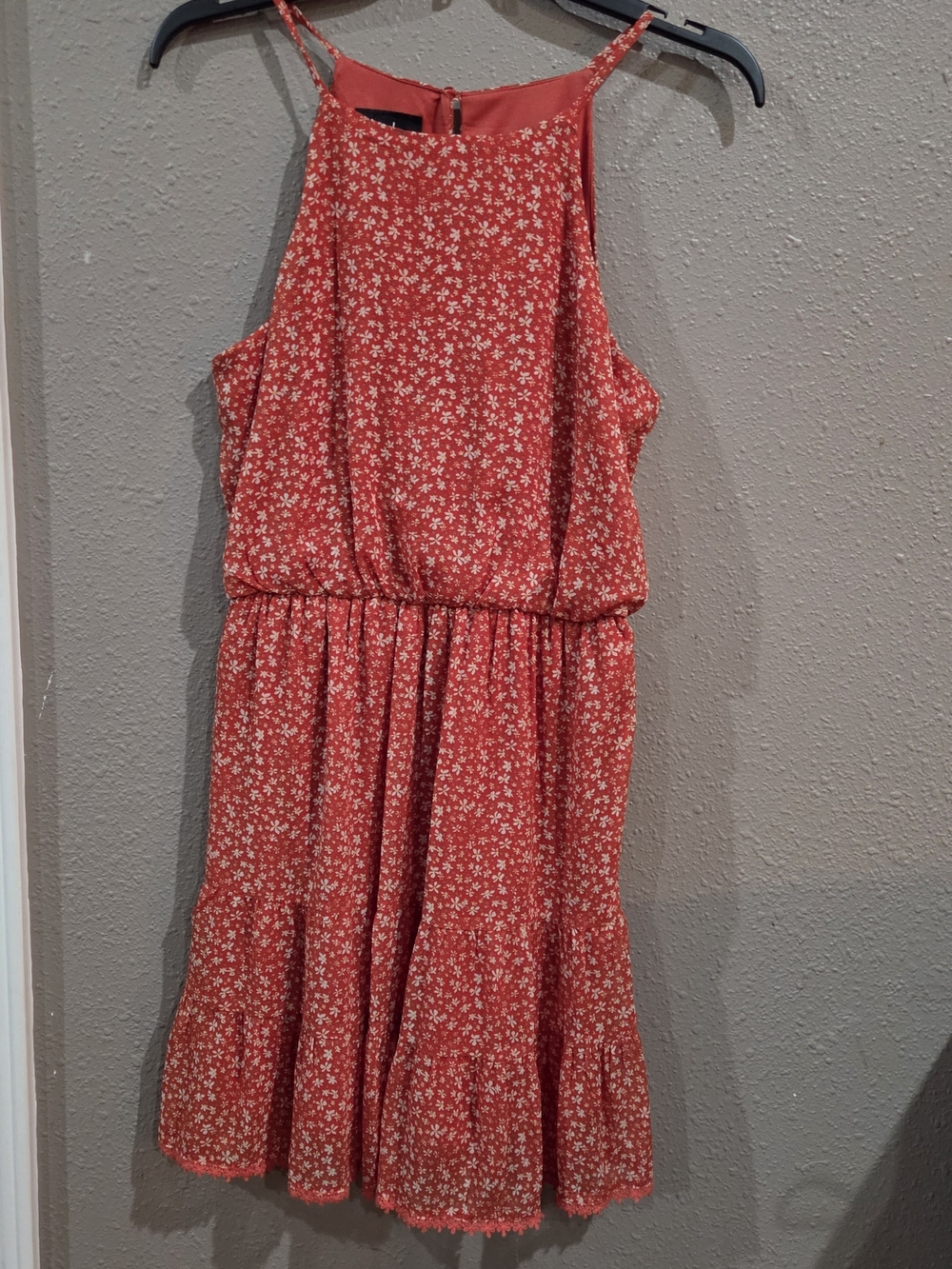 by & by Red Floral Halter Sundress